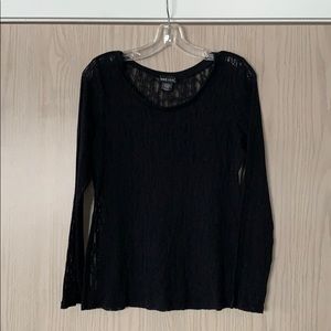 Black long sleeve top